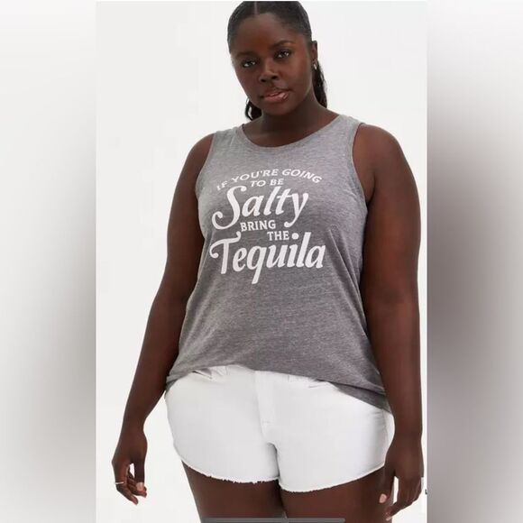 Torrid Classic Fit Vintage Tank - Triblend Jersey Grey Tequila size 1X - Picture 1 of 5